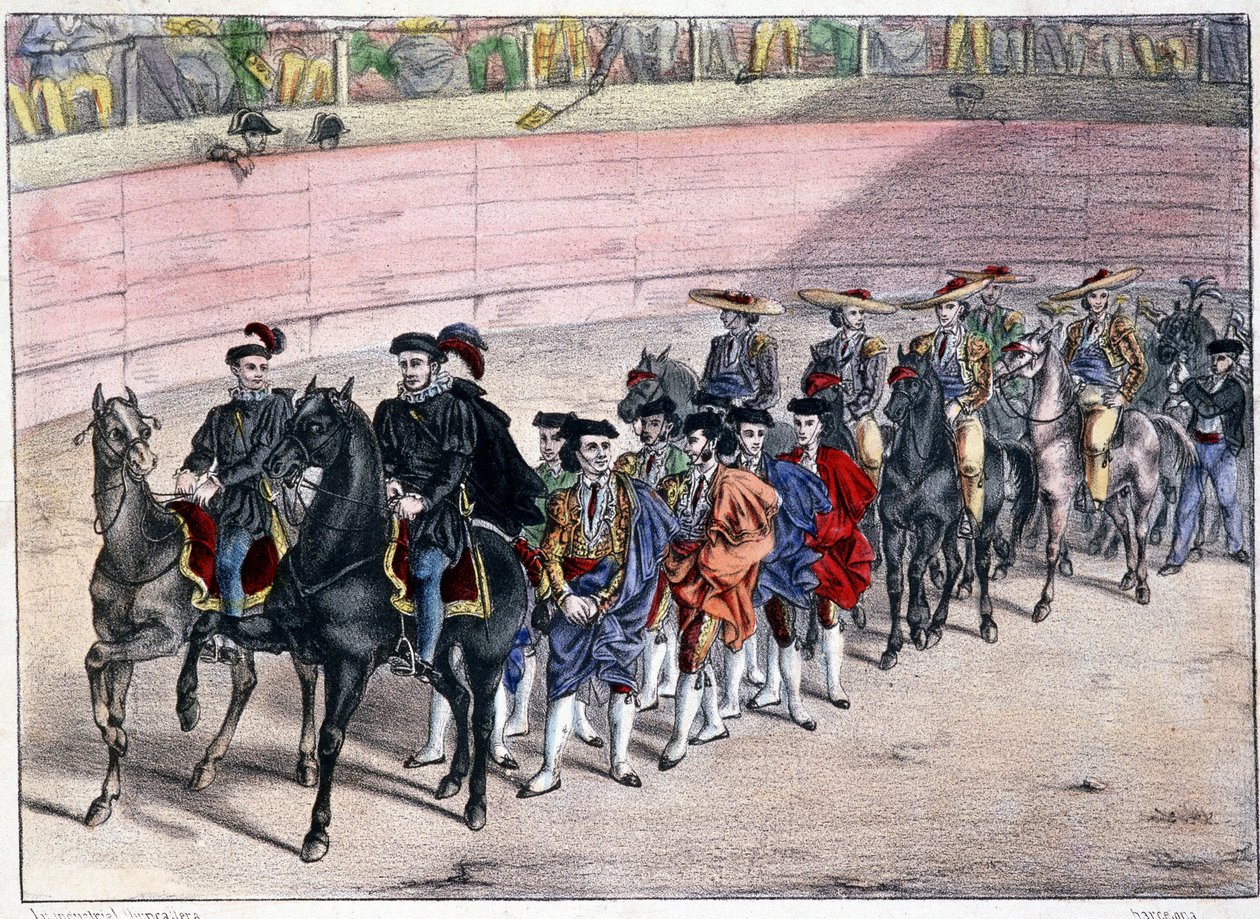 Freigabe der Quadrille, Stierkampf in Spanien von Spanish School