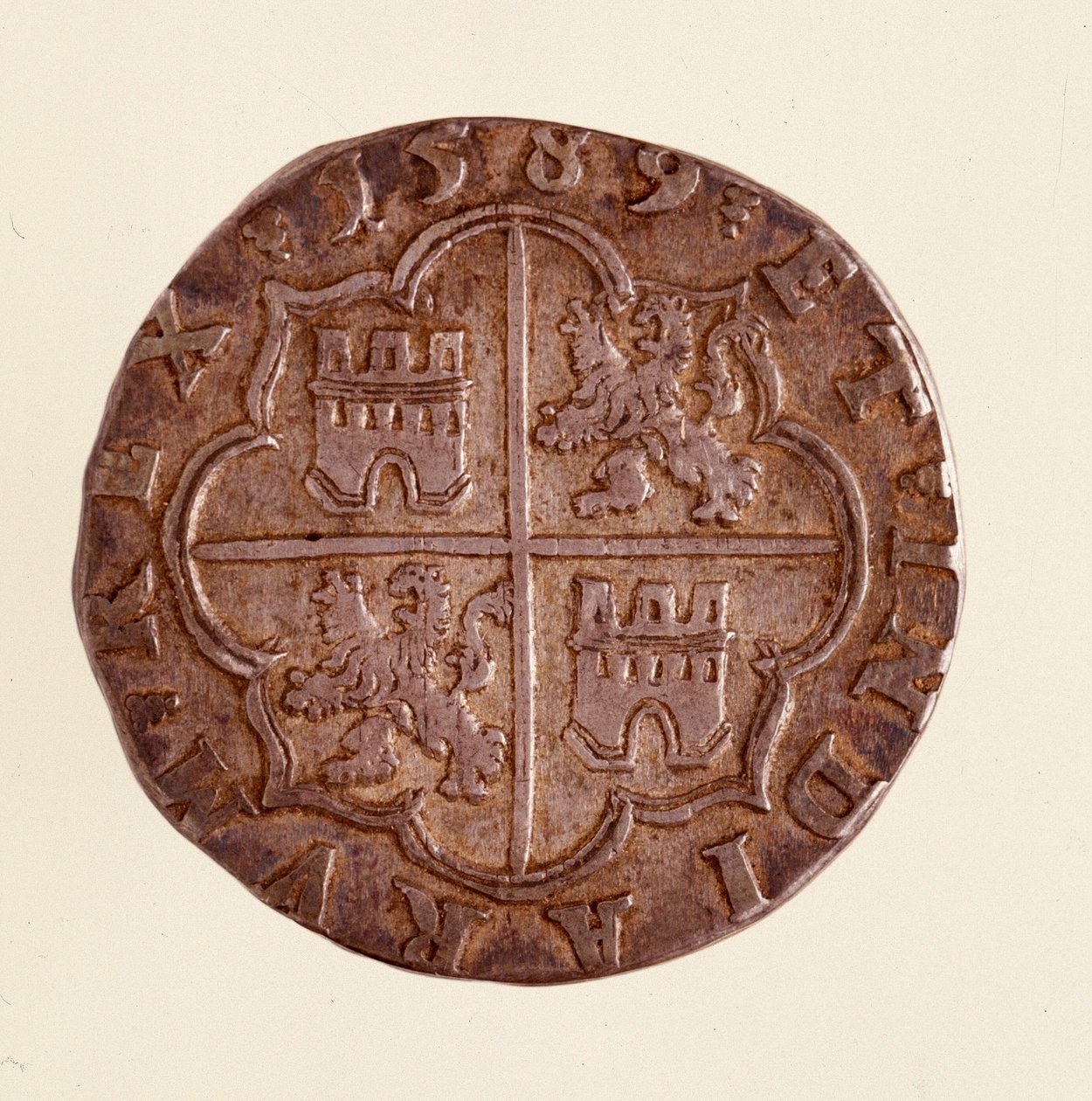 Silbermünze (8 Reales) aus Spanien: Regierungszeit von Philipp II (1556-1598) von Spanish School