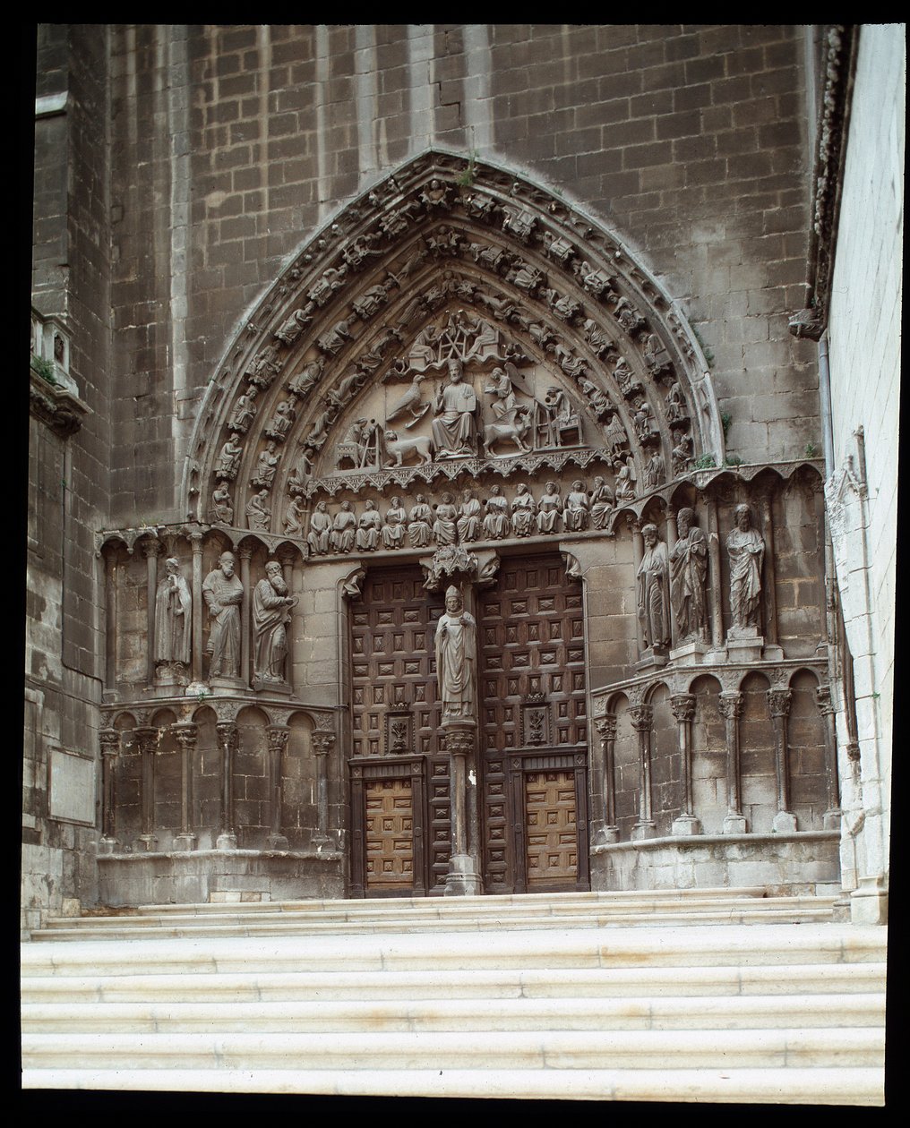 Ansicht des Sakramentportals (Sarmental) der Kathedrale Santa Maria in Burgos. von Spanish School