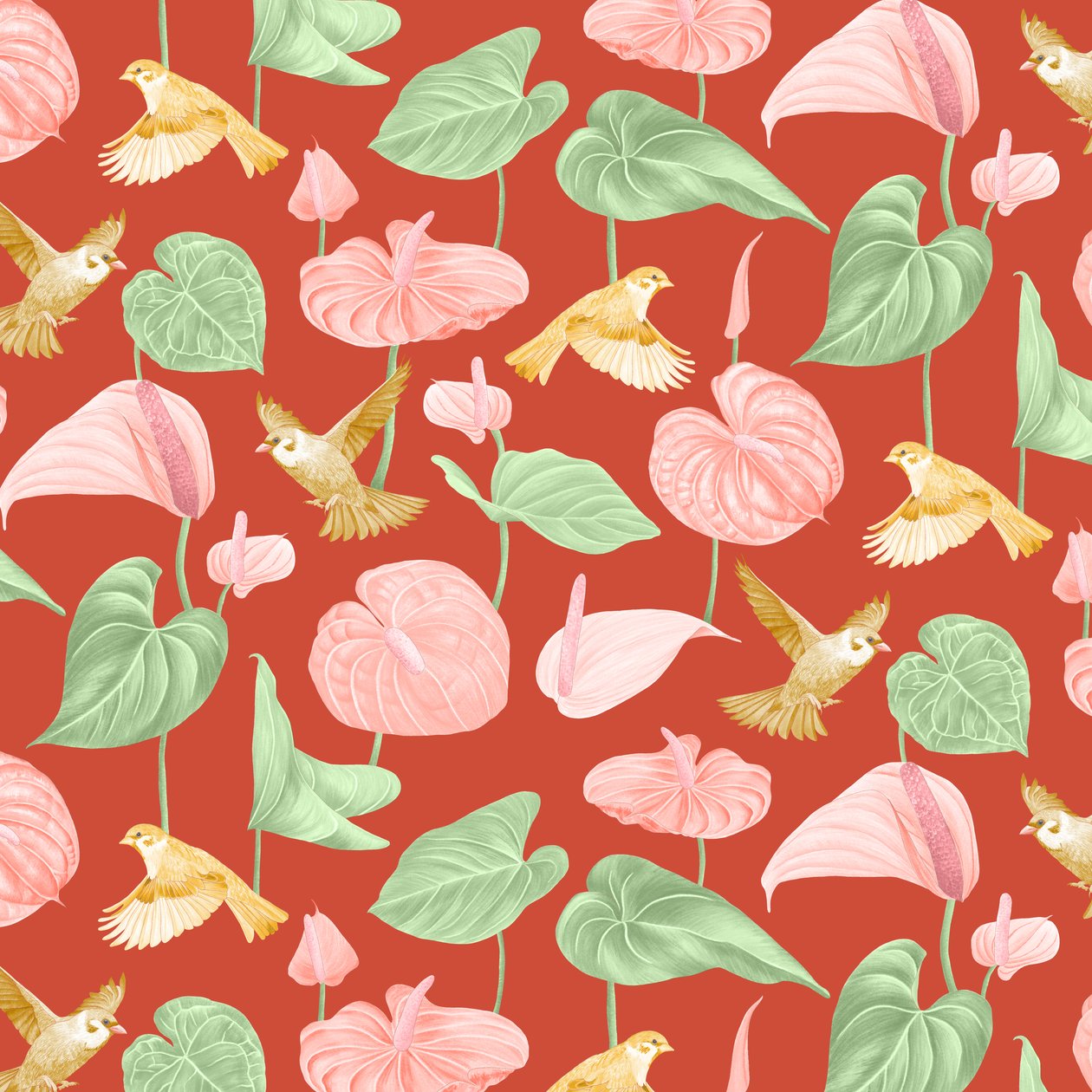 Anthurium Muster, 2021 von Stacy Hsu