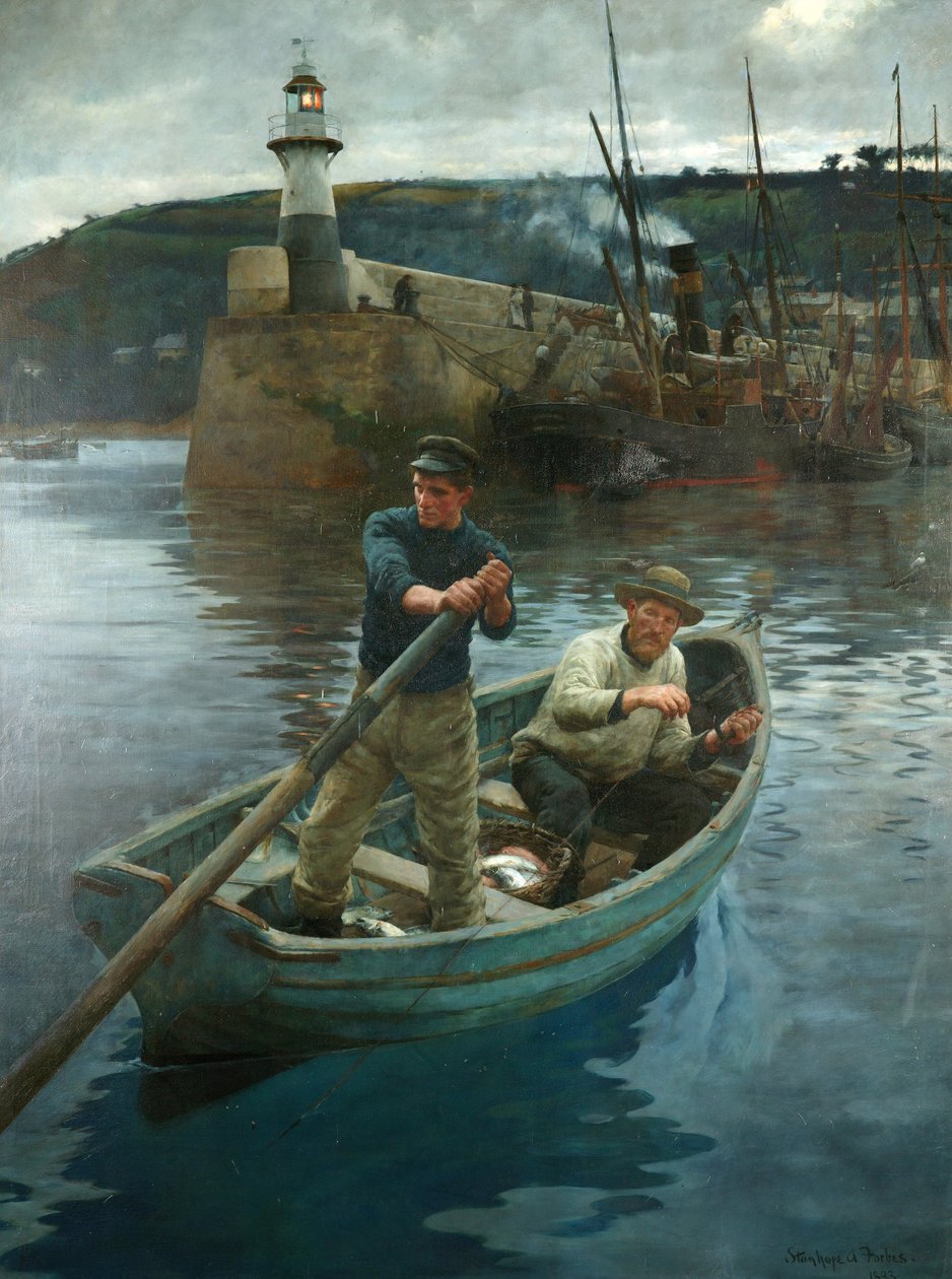 Der Leuchtturm von Newlyn, Cornwall von Stanhope Alexander Forbes