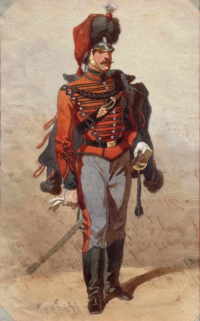 Studie von Uniformen, Zeichnung von Stanislao Grimaldi del Poggetto von Stanislas Grimaldi del Poggetto