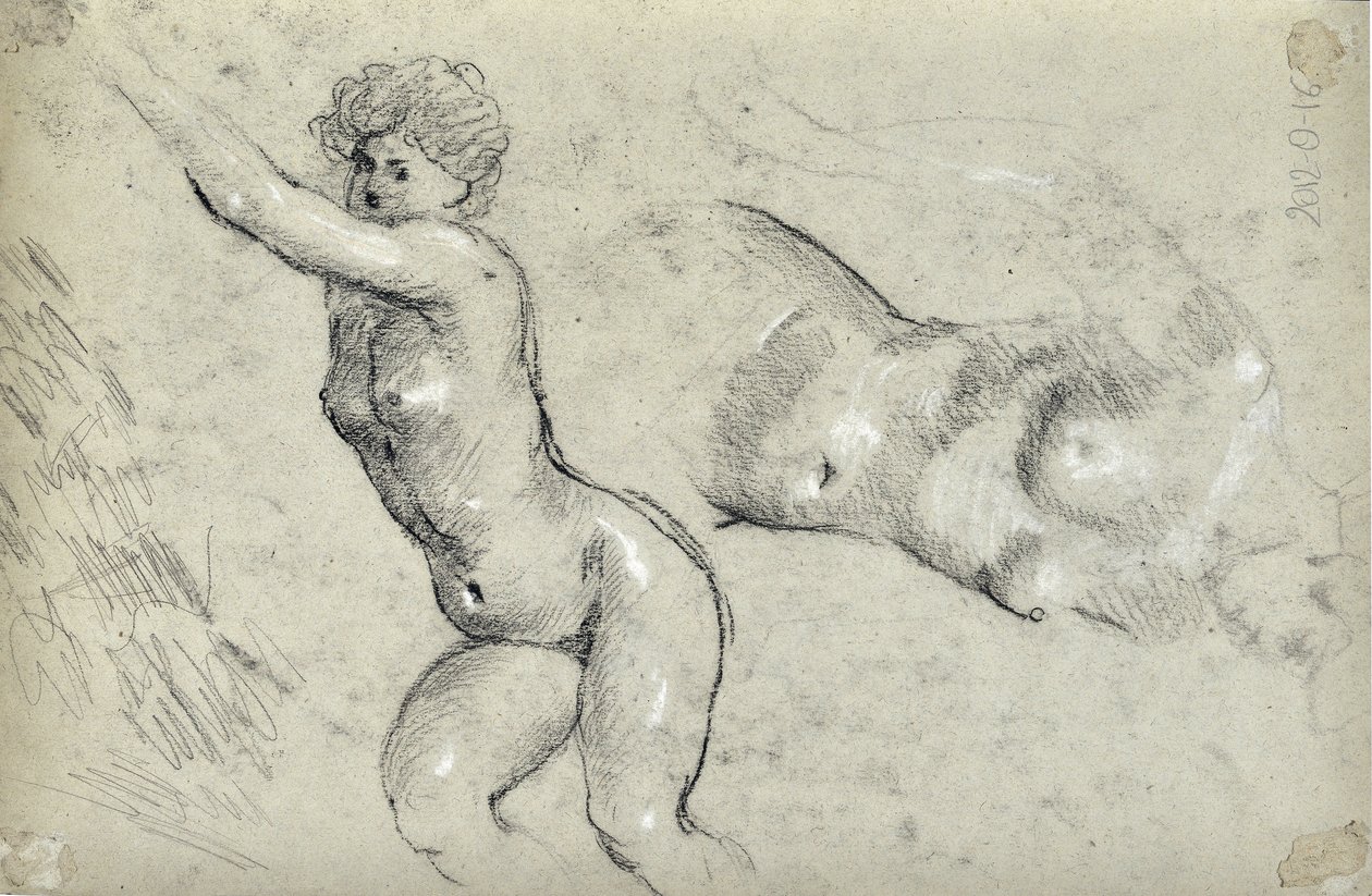 Studie von Frauen (Zeichnung) von Stanislas Torrents y de Amat