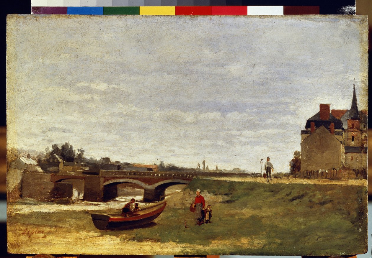 Landschaft mit Brücke von Stanislas Victor Edouard Lepine