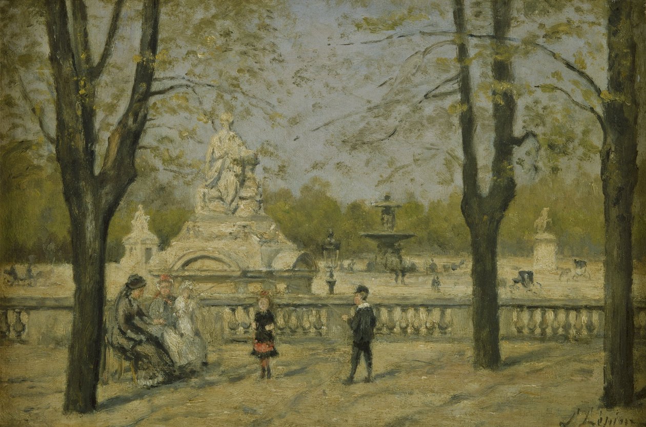 Place de la Concorde, Blick von der Tuilerien-Terrasse, ca. 1880 von Stanislas Victor Edouard Lepine