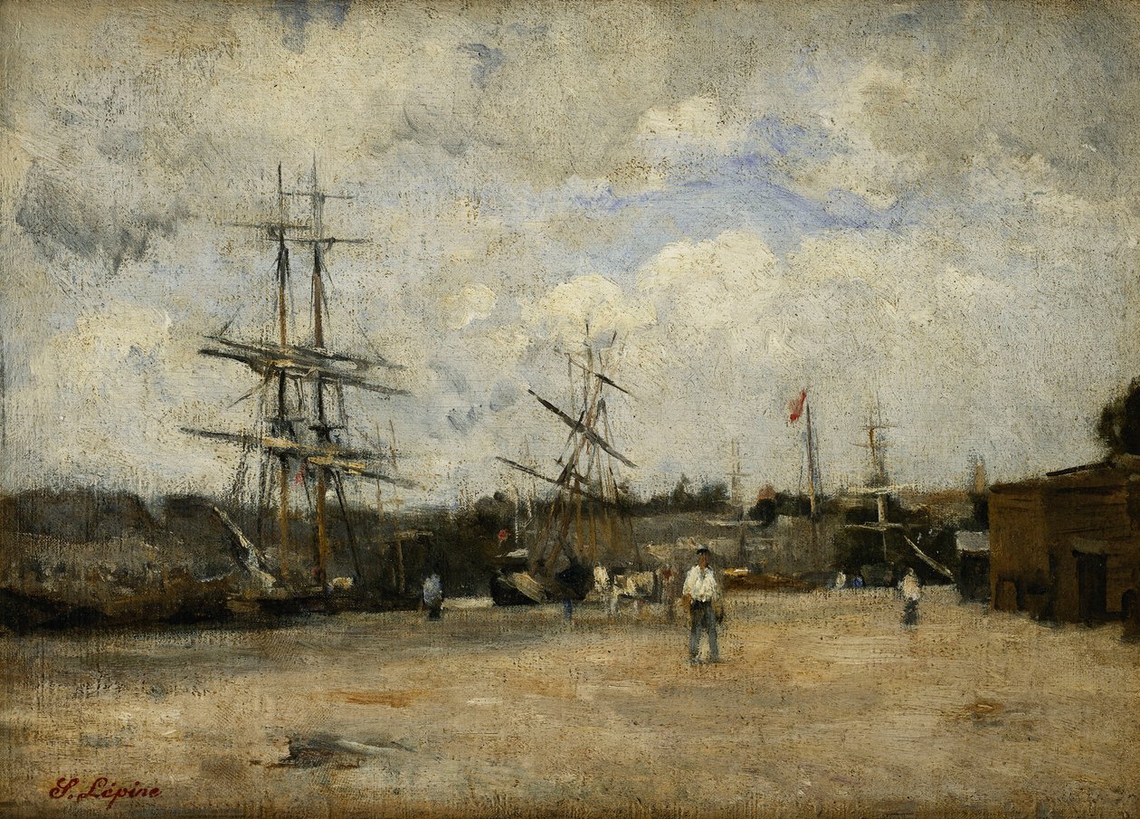 Der Hafen von Rouen; Le Port de Rouen von Stanislas Victor Edouard Lepine