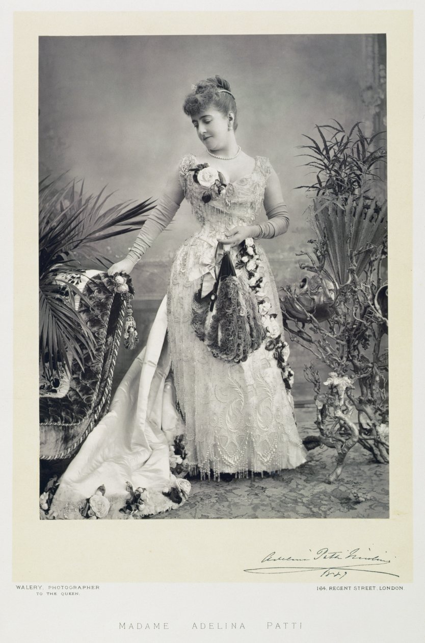 Porträt von Madame Adelina Patti (1843-1919) von Stanislaus Walery