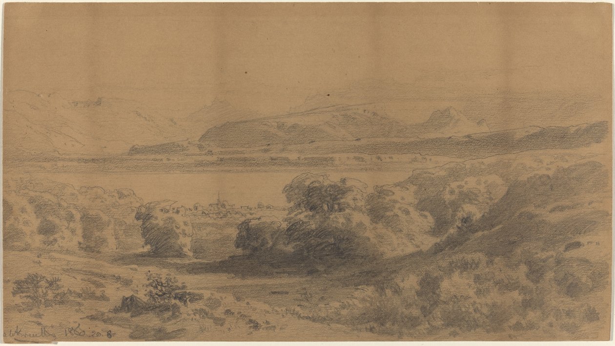 Panorama an einem Bergsee von Stanislaus Graf von Kalckreuth