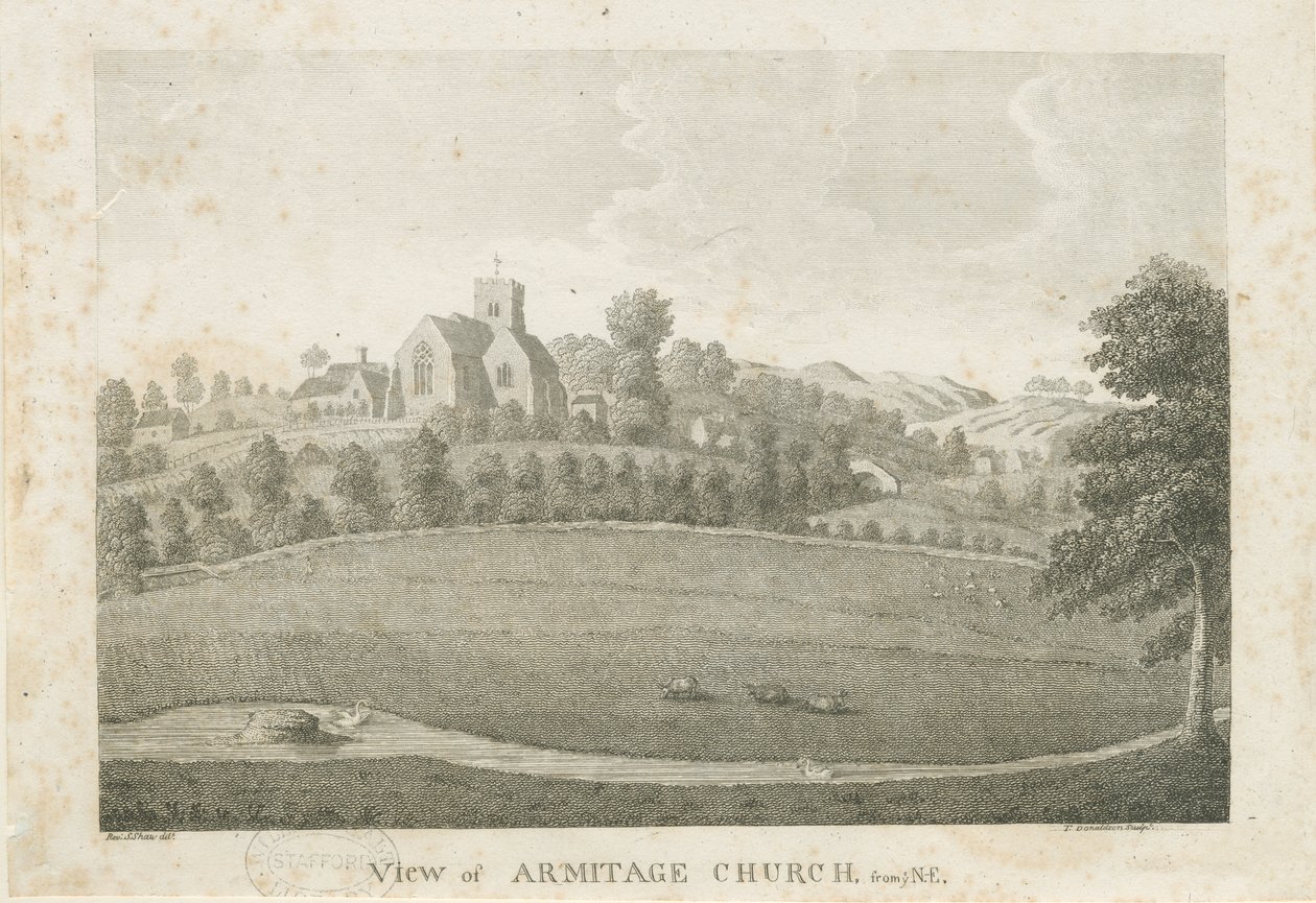 Armitage Kirche (Stich) von Stebbing Shaw