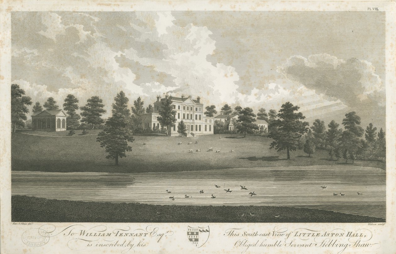 Shenstone - Little Aston Hall (Stich) von Stebbing Shaw