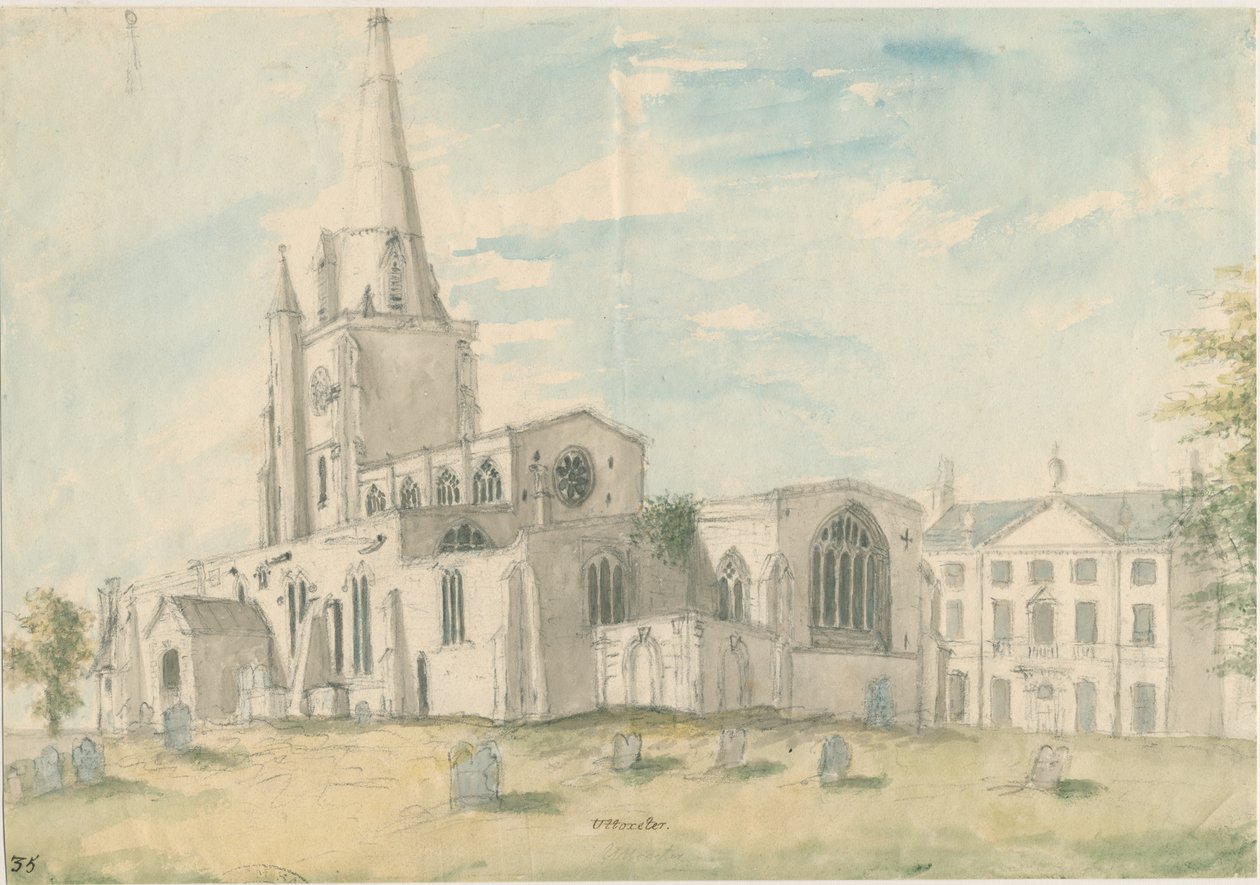 Uttoxeter Kirche (Alt) von Stebbing Shaw