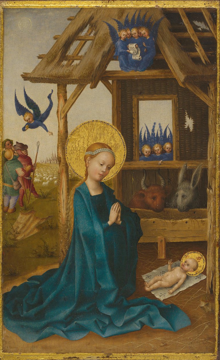 Geburt Christi (Rückseite: Kreuzigung Christi) von Stefan Lochner