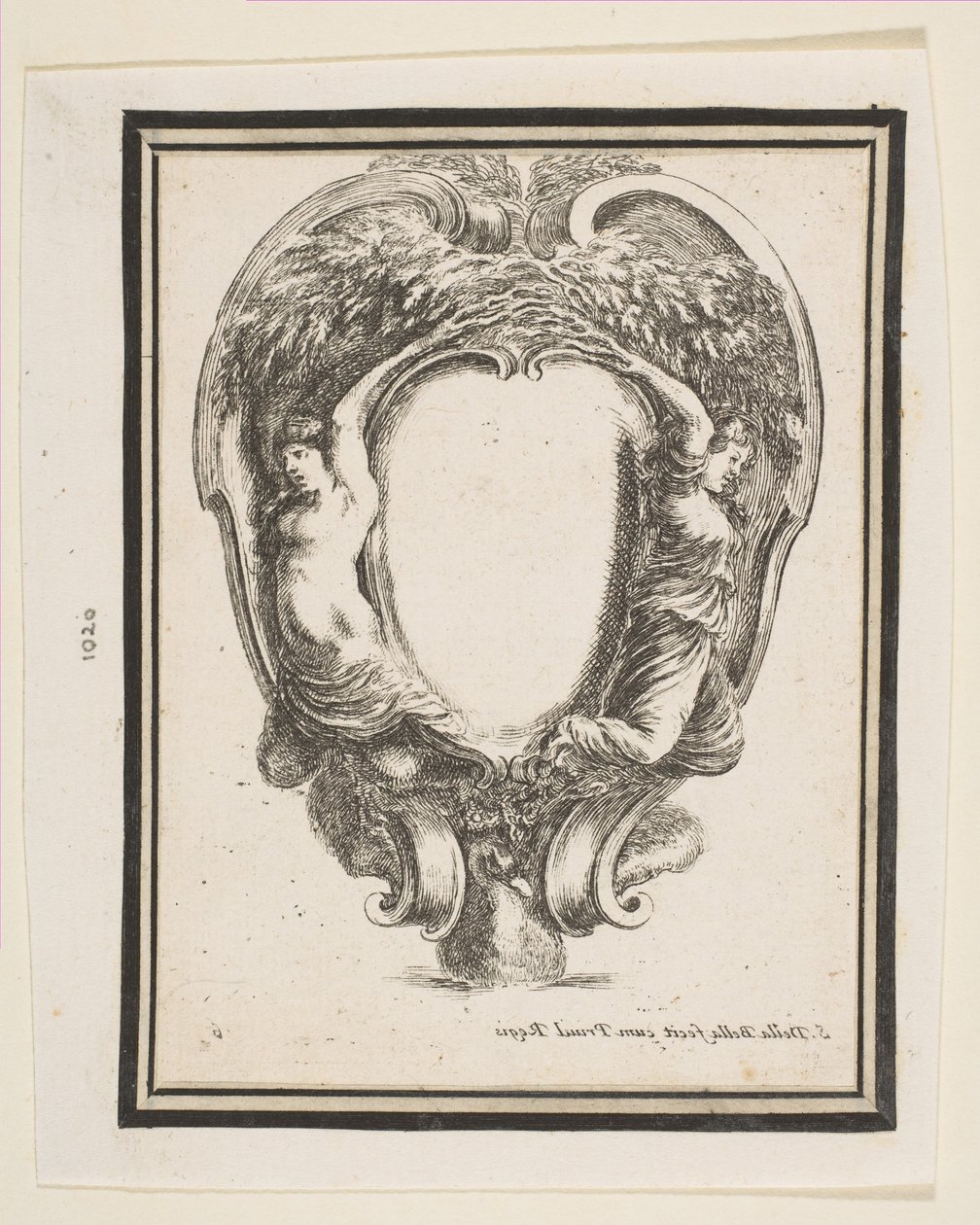 Kartusche mit Ente und Nymphen, 1647 von Stefano della Bella