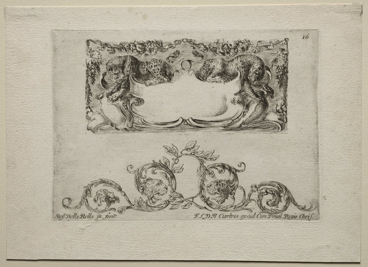 Sammlung verschiedener Capricen und neuer Entwürfe von Kartuschen und Ornamenten: Nr. 16 von Stefano della Bella