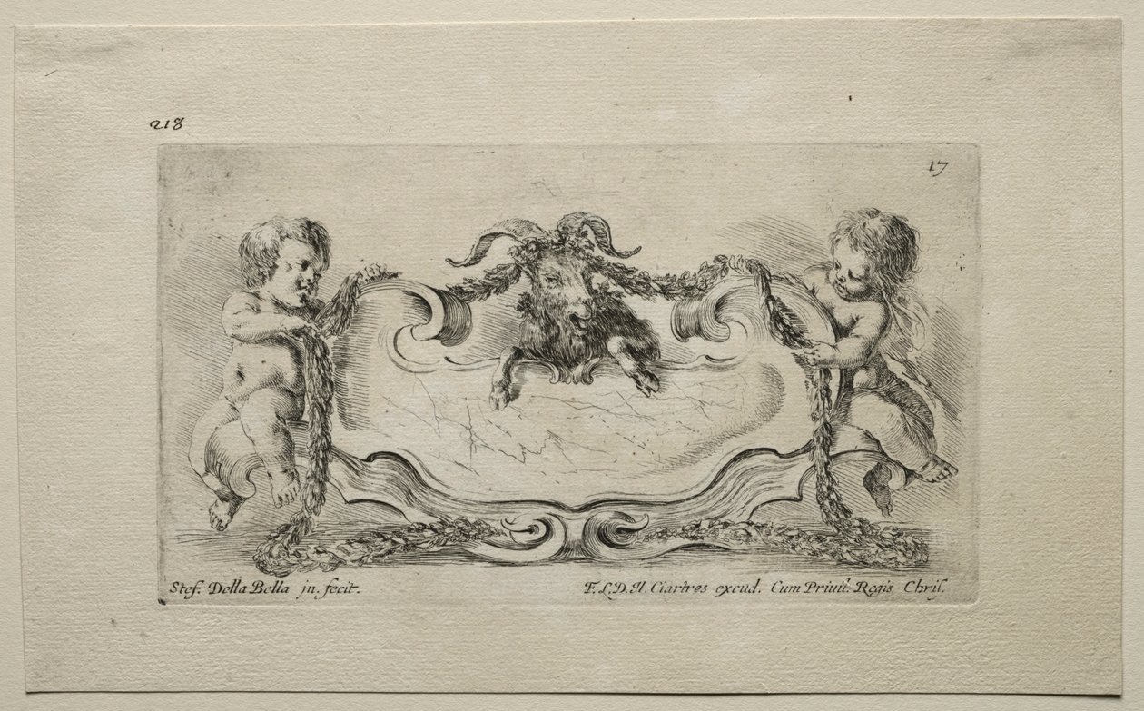 Sammlung verschiedener Kaprizen und neuer Entwürfe von Kartuschen und Ornamenten: Nr. 17 von Stefano della Bella