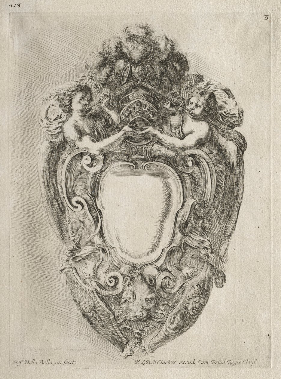 Sammlung verschiedener Capricen und neuer Entwürfe von Kartuschen und Ornamenten: Nr. 3 von Stefano della Bella