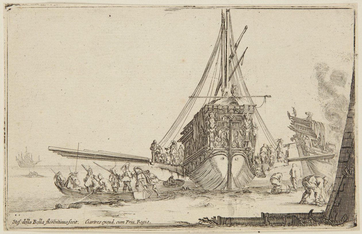 Einschiffung (Verschiedene Figuren) von Stefano della Bella
