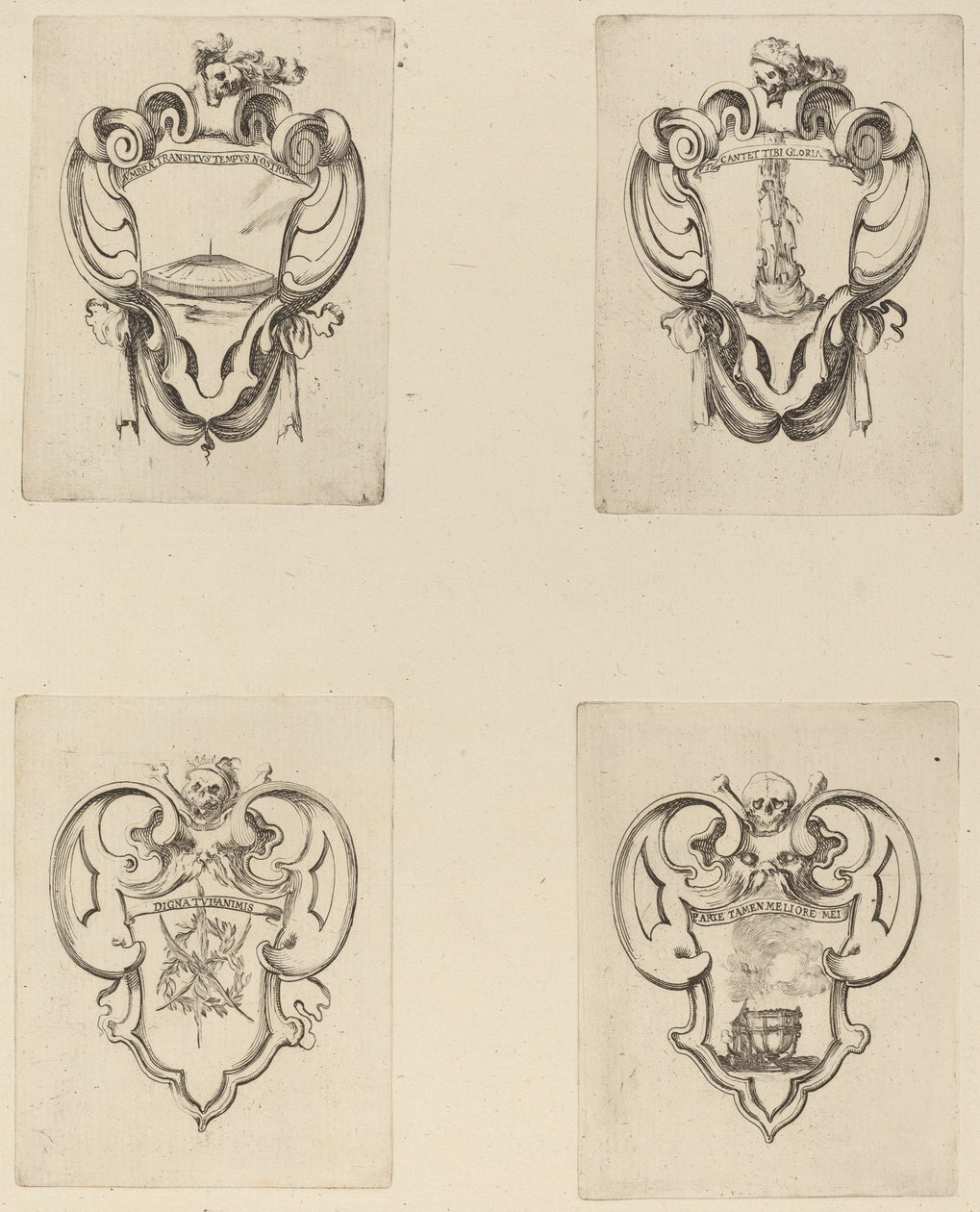 Vier Embleme für die Beerdigung von Prinz Francesco de Medici von Stefano della Bella