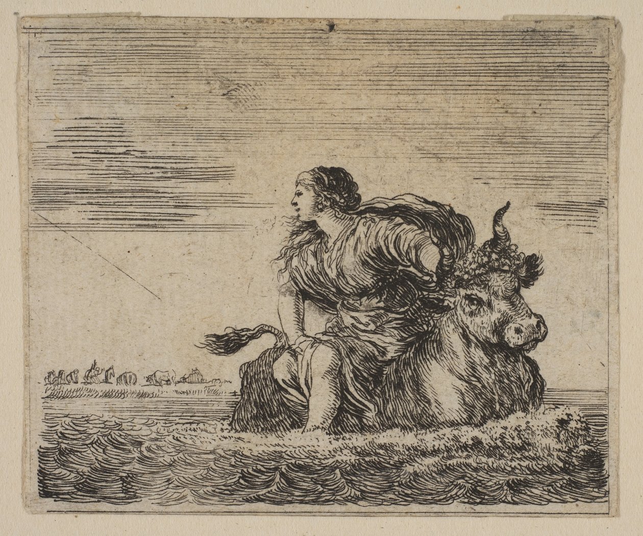 Jupiter und Europa, aus Spiel der Mythologie Jeu de la Mythologie von Stefano della Bella