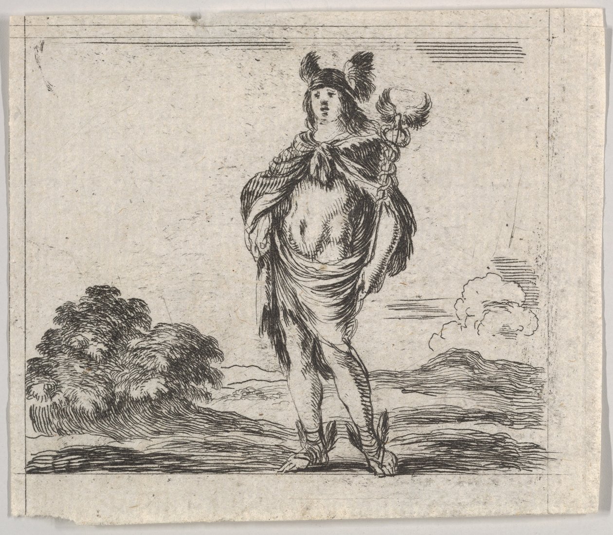 Merkur, aus Spiel der Mythologie Jeu de la Mythologie, 1644 von Stefano della Bella