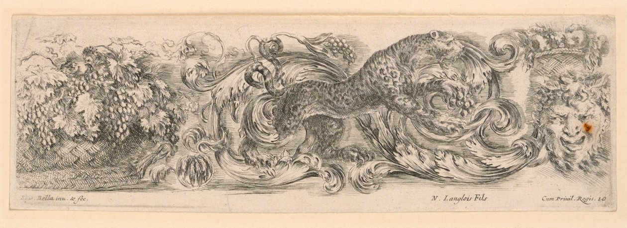 Ornamente von Friesen und Laubwerk von Stefano della Bella