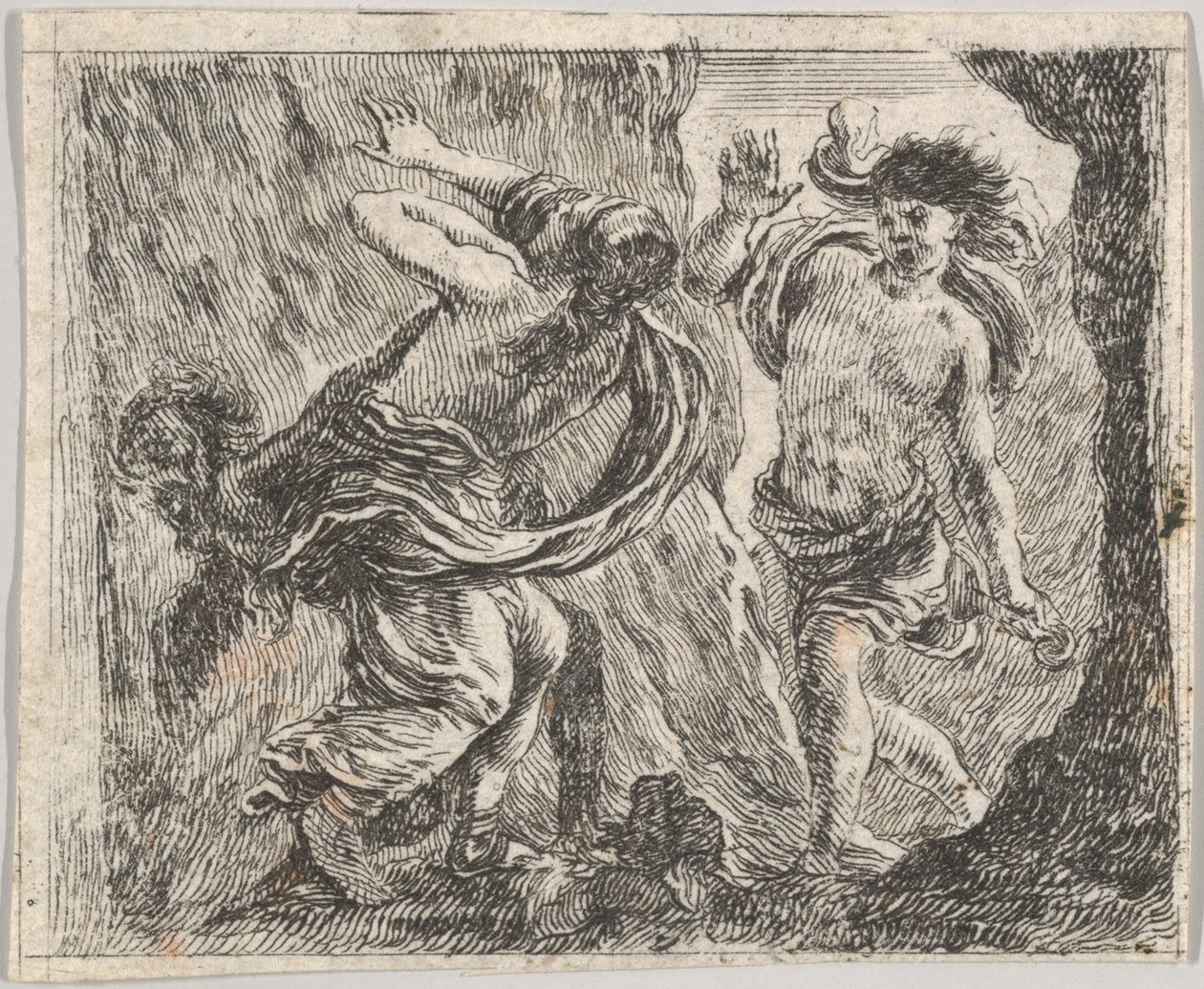 Orpheus und Eurydike, aus Spiel der Mythologie von Stefano della Bella