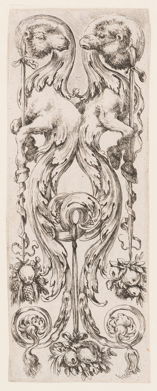 Teller, aus Ornamenti o Grottesche (Ornamente oder Grotesken) von Stefano della Bella