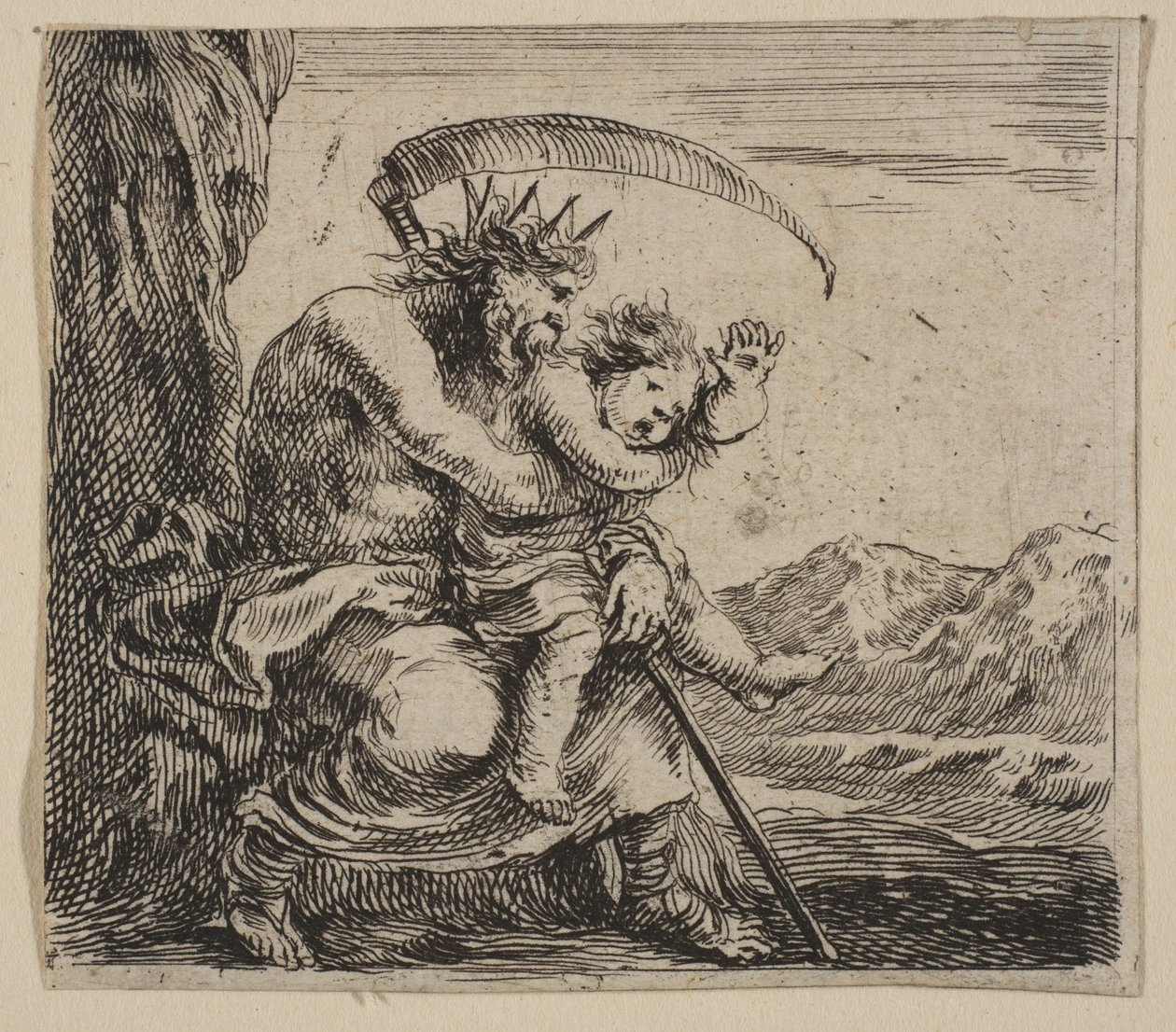 Saturn, aus dem Spiel der Mythologie Jeu de la Mythologie von Stefano della Bella