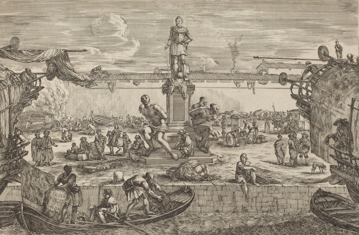 Statue von Ferdinand I., wahrscheinlich um 1654-1655 von Stefano della Bella