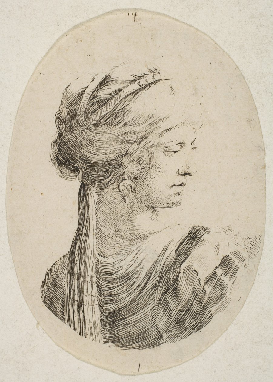 Sultanin mit Turban, im Profil nach rechts, aus 