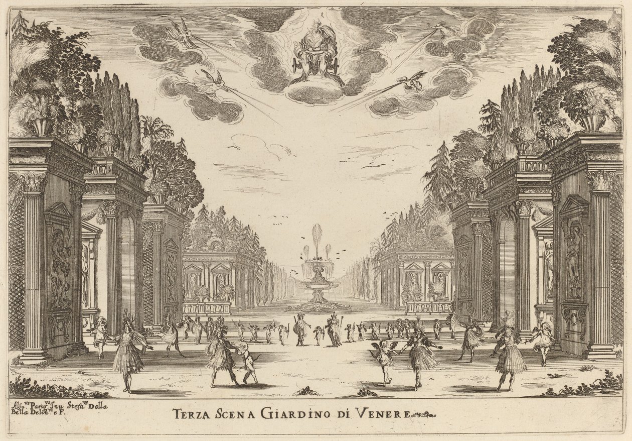 Terza Scena Giardino di Venere, 1637 von Stefano della Bella