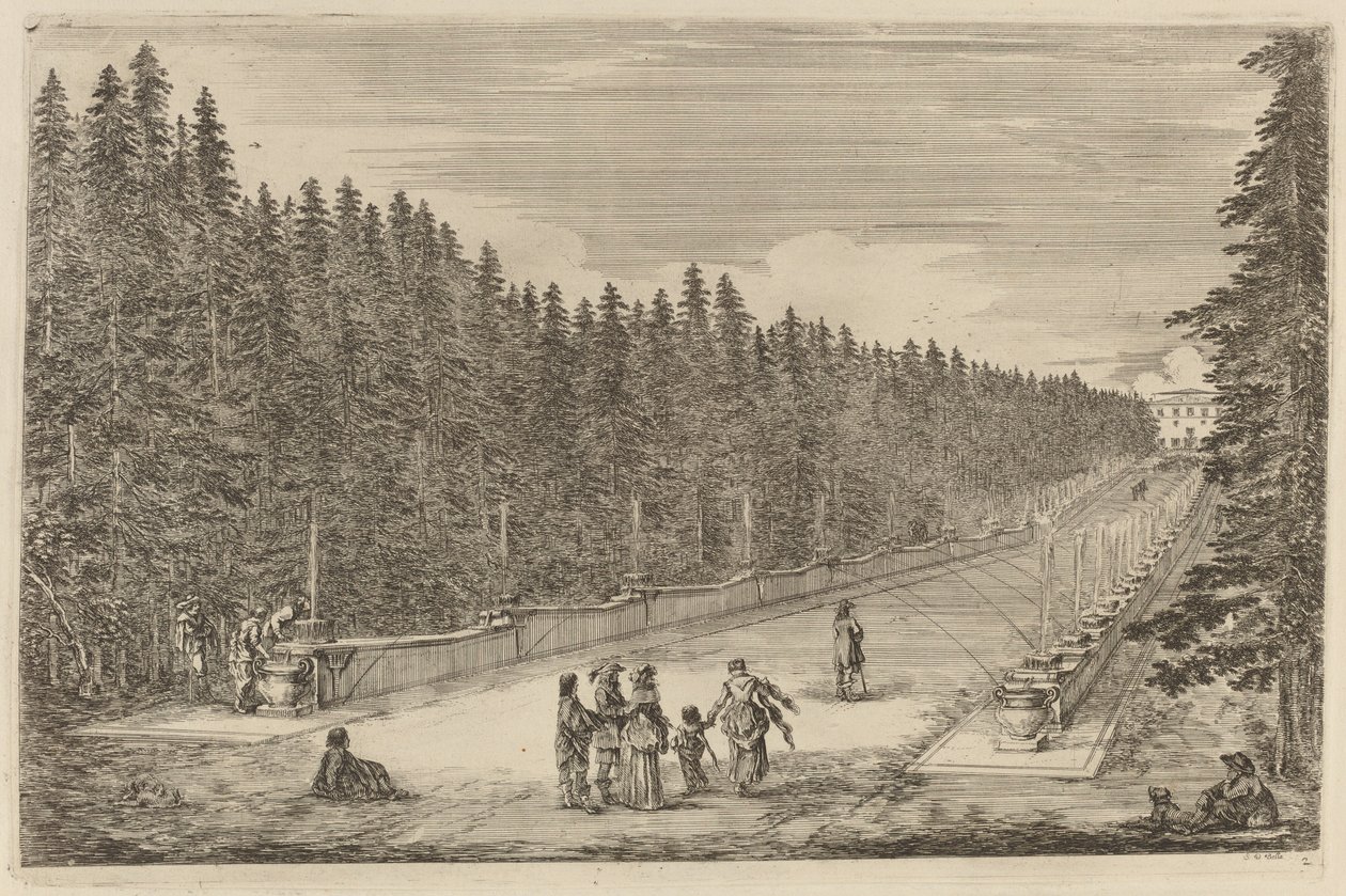 Die Allee der Brunnen von Stefano della Bella