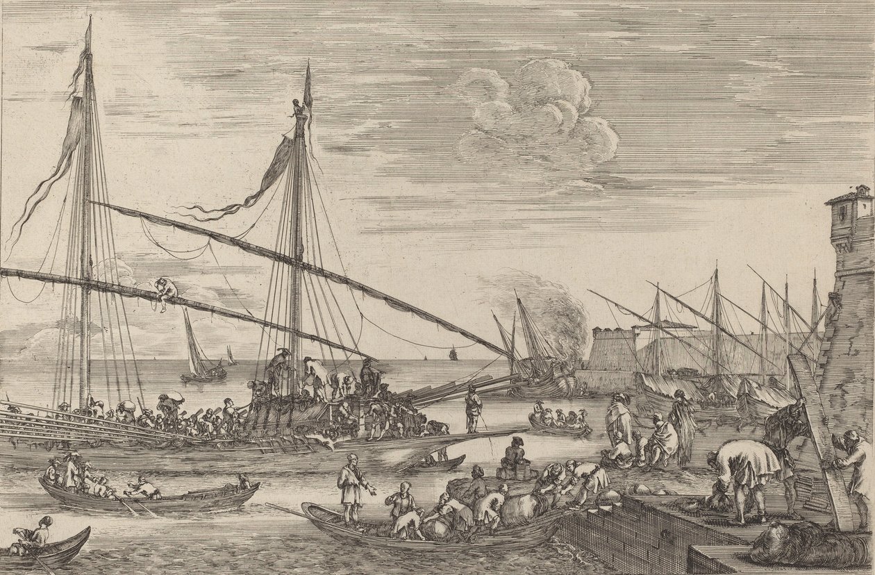 Die Befestigungen von Livorno, wahrscheinlich ca. 1654-1655 von Stefano della Bella