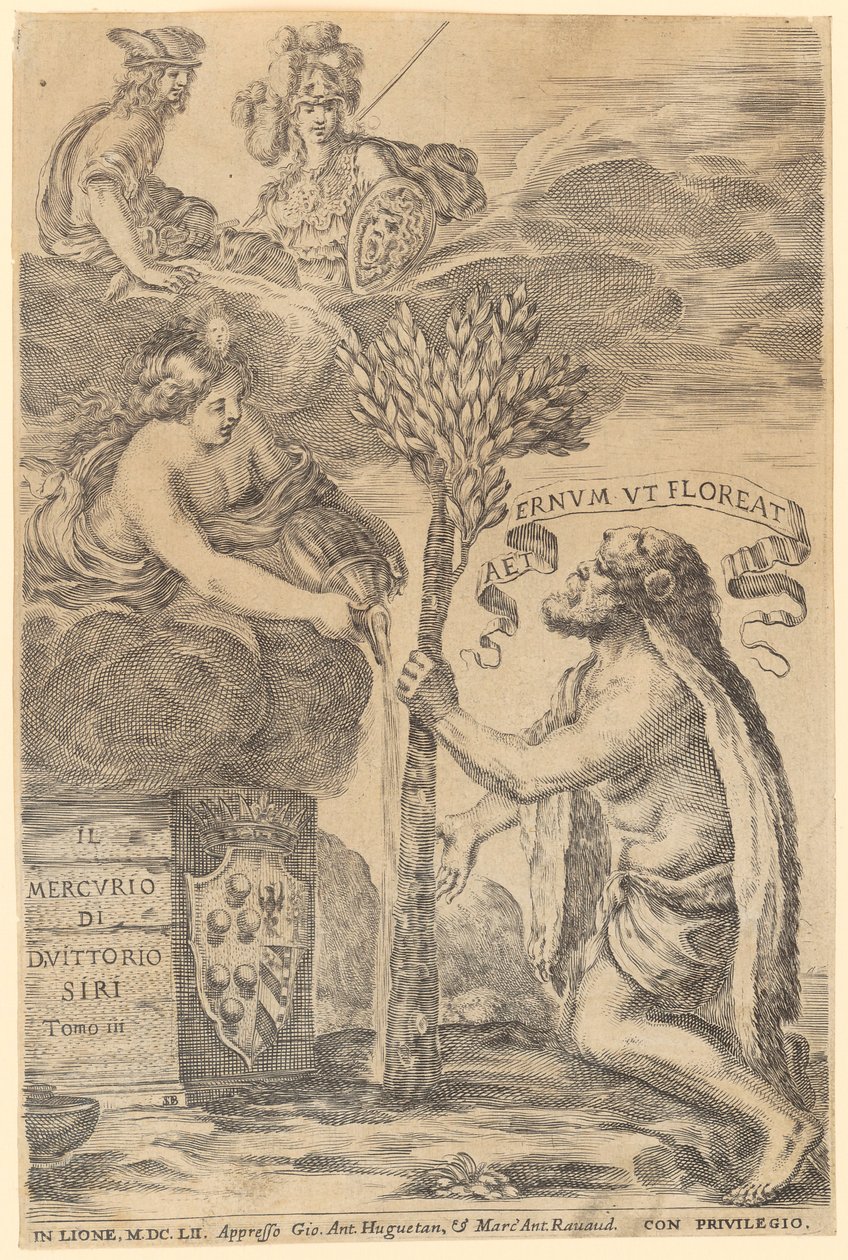 Titelblatt zum dritten Band des „Mercurio“ von V. Siri von Stefano della Bella