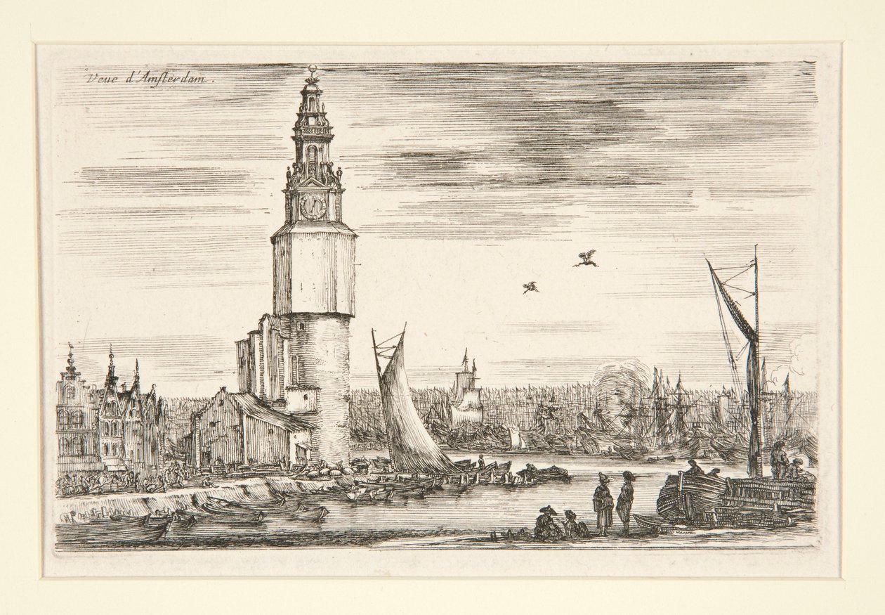 Ansicht von Amsterdam, aus der Serie Ansichten von Seehäfen von Stefano della Bella