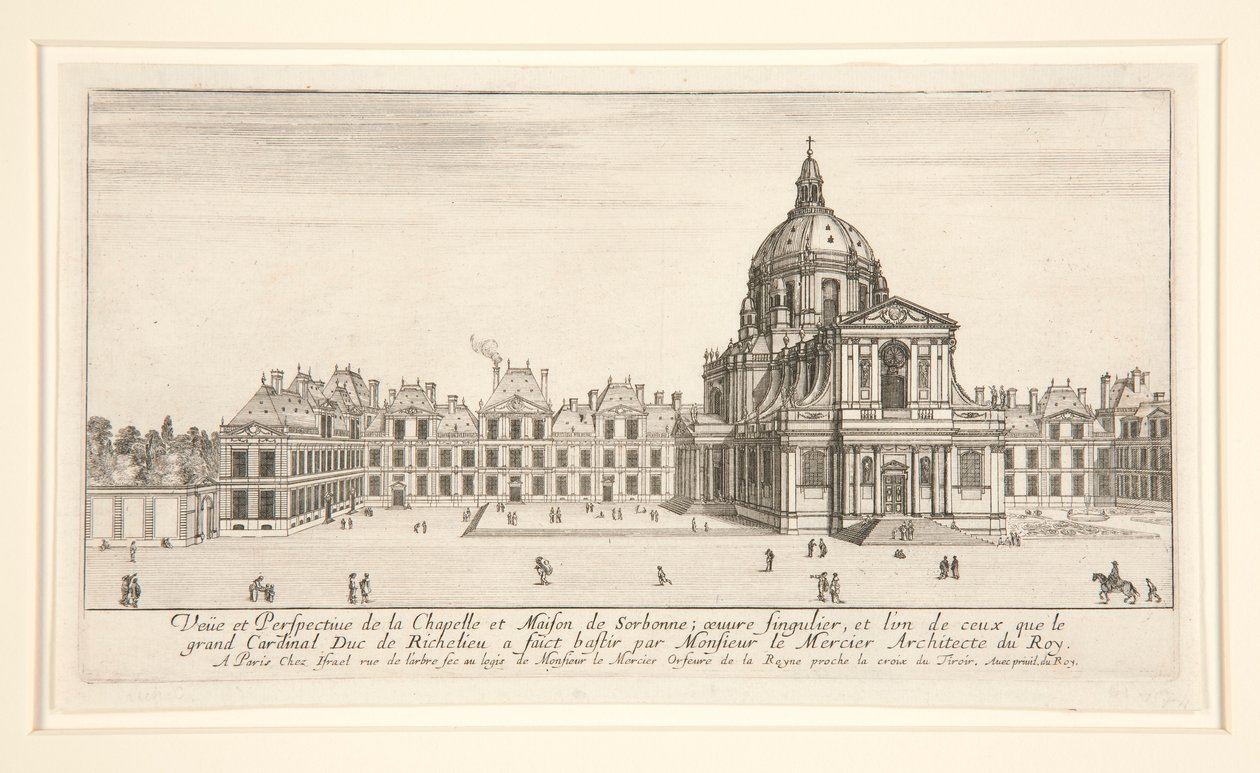 Ansicht und Perspektive der Kapelle und des Hauses der Sorbonne von Stefano della Bella