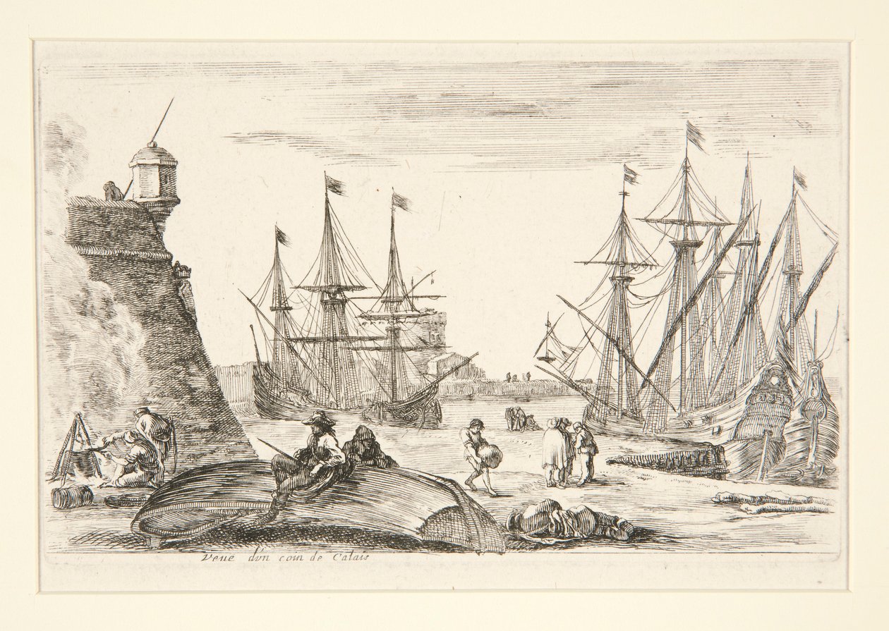 Ansicht einer Ecke von Calais (Vue d von Stefano della Bella