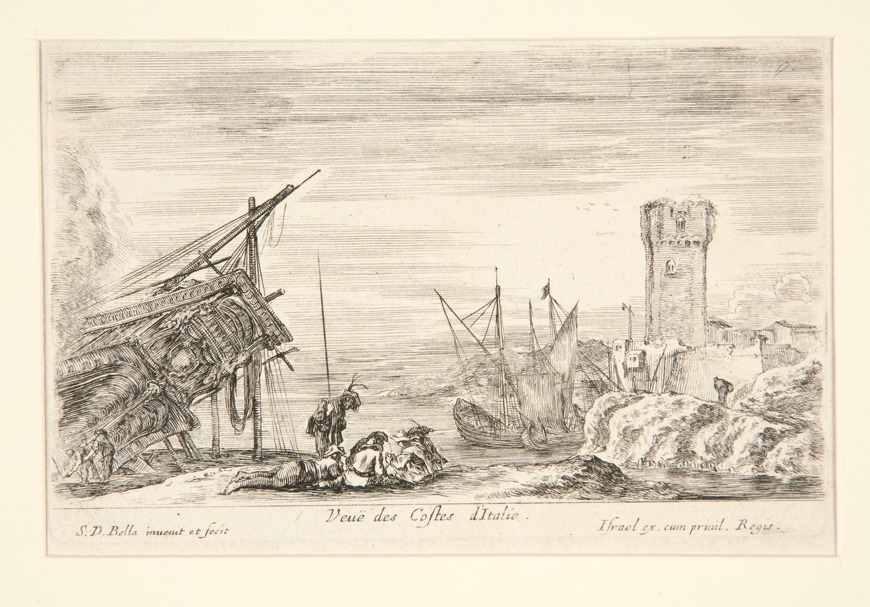 Blick auf die Küste Italiens von Stefano della Bella