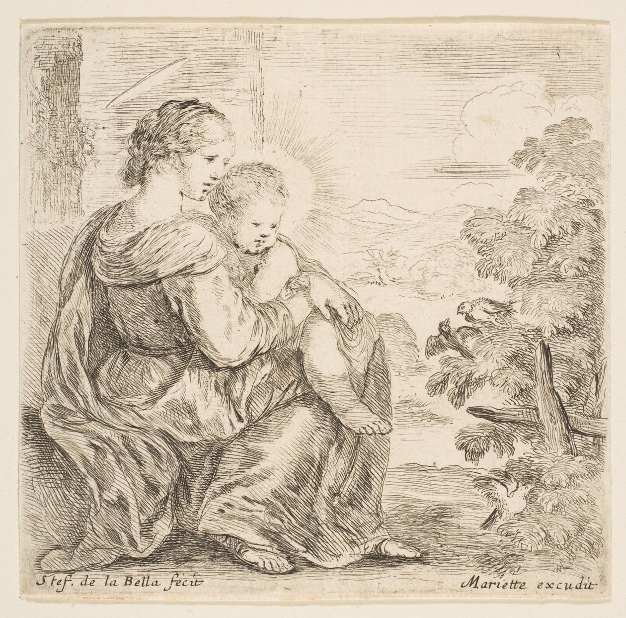 Jungfrau und Christuskind, 1641 von Stefano della Bella