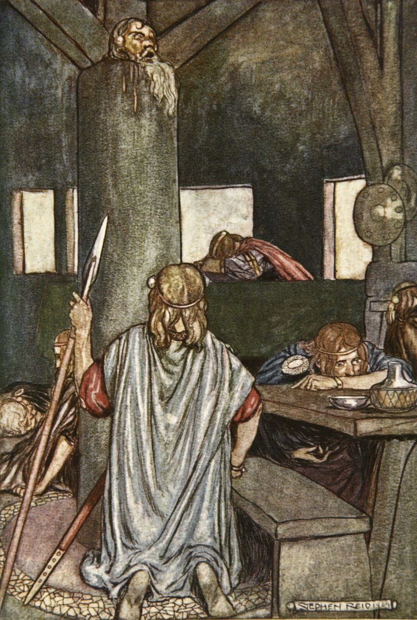 Sualtach weckt den König, Illustration aus 