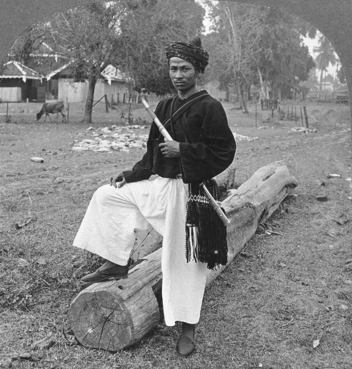 Mann des Kachin-Stammes, Oberburma, 1908 von Stereo Travel Co
