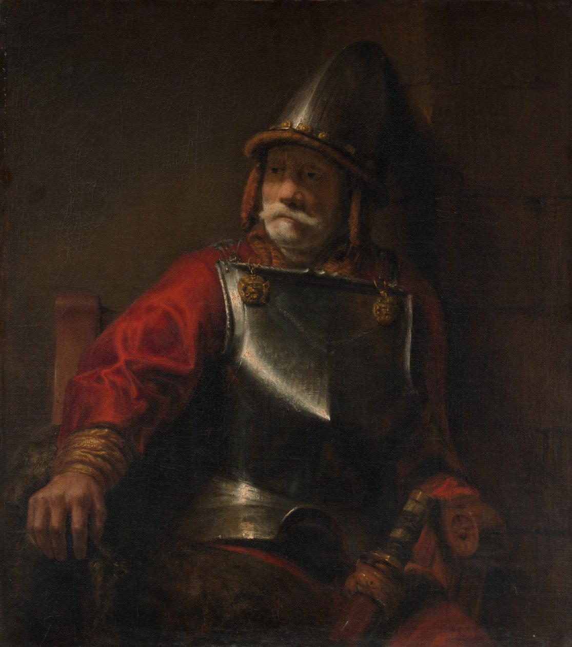 Mann in Rüstung Mars von Style of Rembrandt