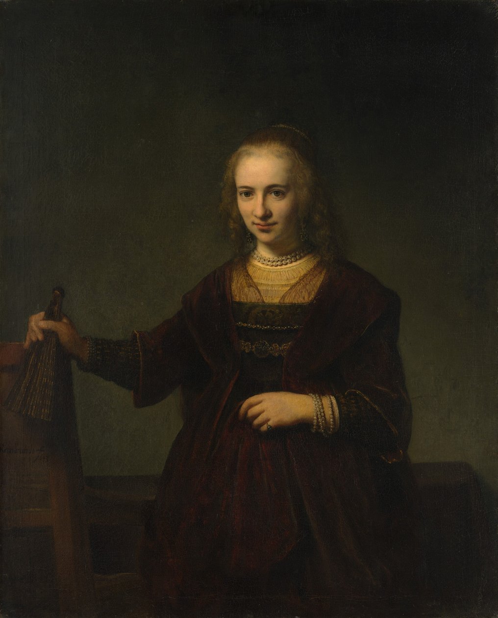 Porträt einer Frau von Style of Rembrandt