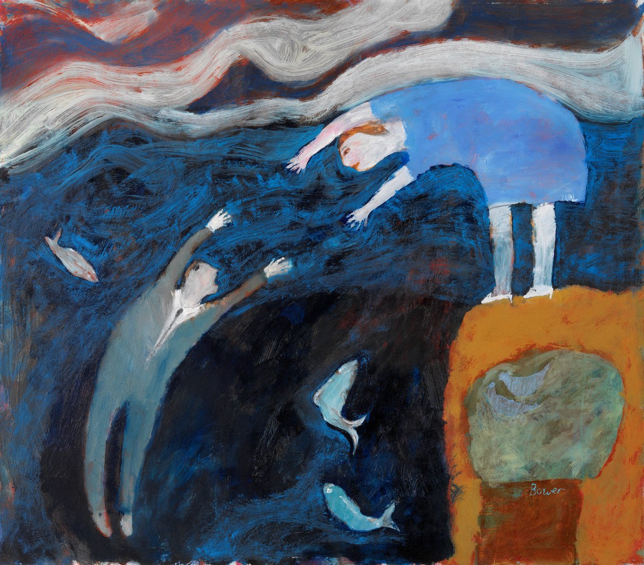 Rettung des Mannes aus dem Meer, 2003 von Susan Bower