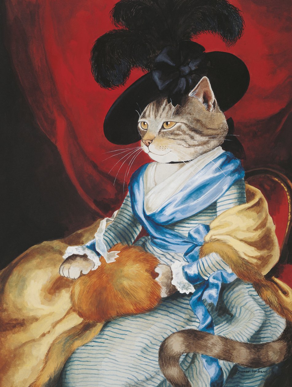 Illustration aus Cats Galore! A Compendium of Cultured Cats (veröffentlicht 2015) von Susan Herbert