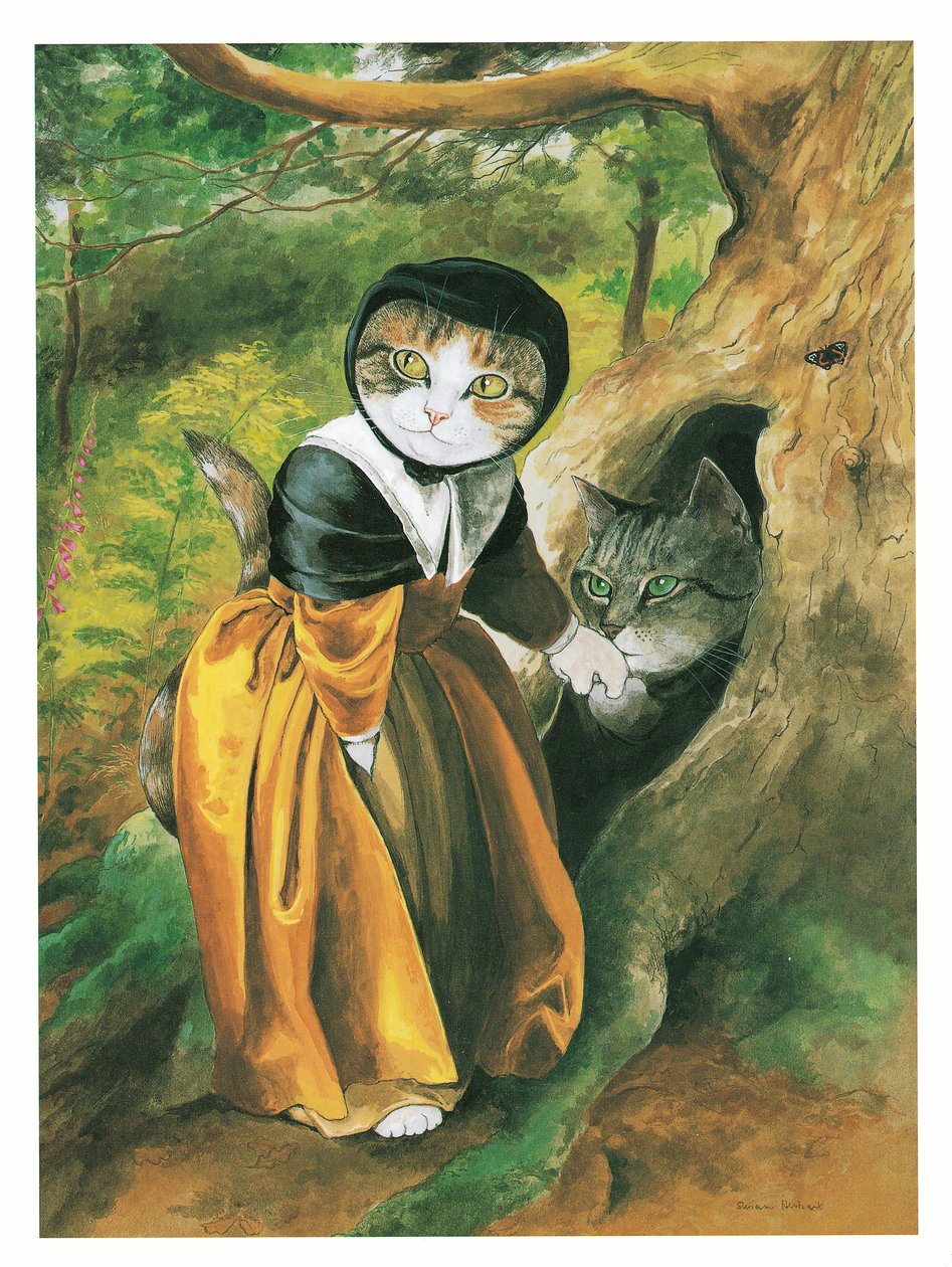 Illustration aus Pre-Raphaelite Cats von Susan Herbert