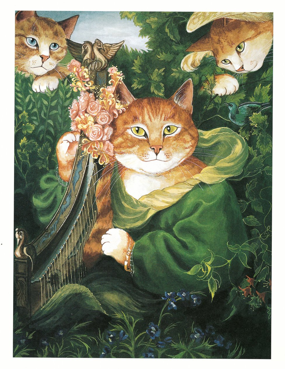 Illustration aus Pre-Raphaelite Cats von Susan Herbert