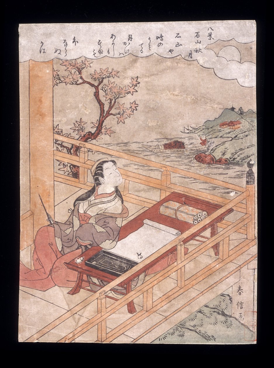 Herbstmond am Ishiyamadera-Tempel von Suzuki Harunobu