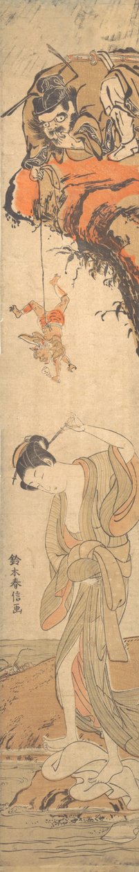 Schönheit mit Dämonen, 18. Jahrhundert von Suzuki Harunobu