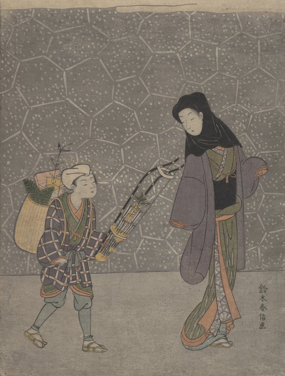 Dämonen-zerstörender Bogen, ca. 1765 von Suzuki Harunobu